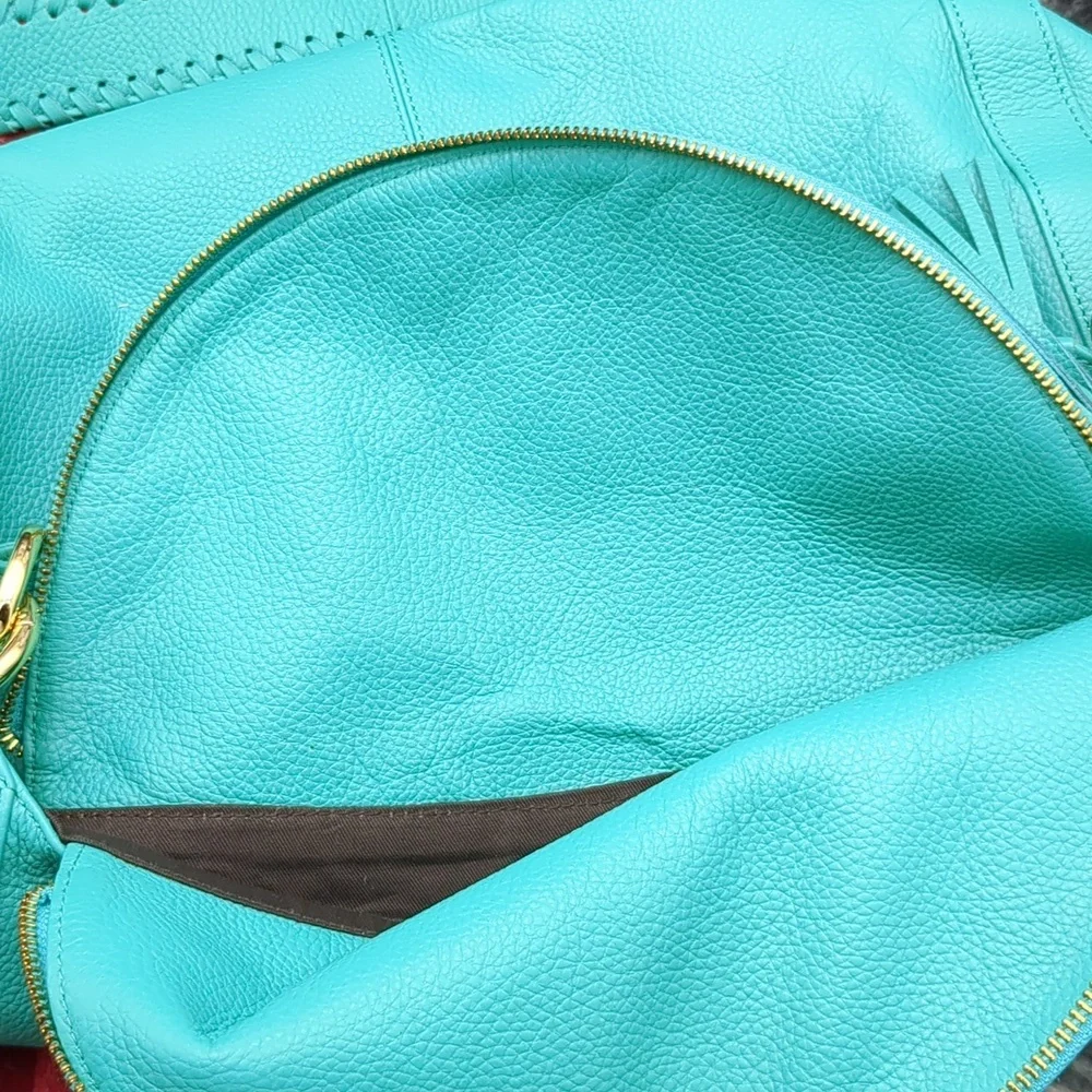 Onna Ehrich Cyan large leather bag
